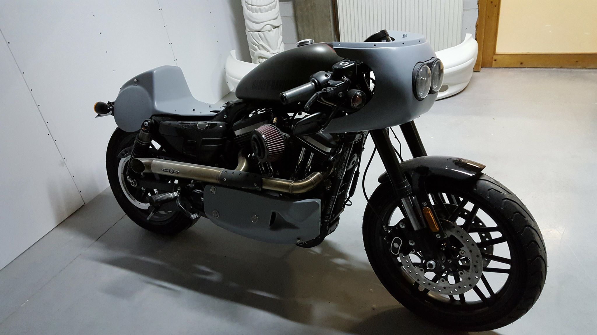 afbeelding van Harley Davidson, roadster, sportster, battle of the kings 2018,, winnaar battle of the kings 2018, polyester maatwerk, polyester onderdelen voor motor, custom moto,custom motor, custom bike, polyester kappen, Harley, schowbike