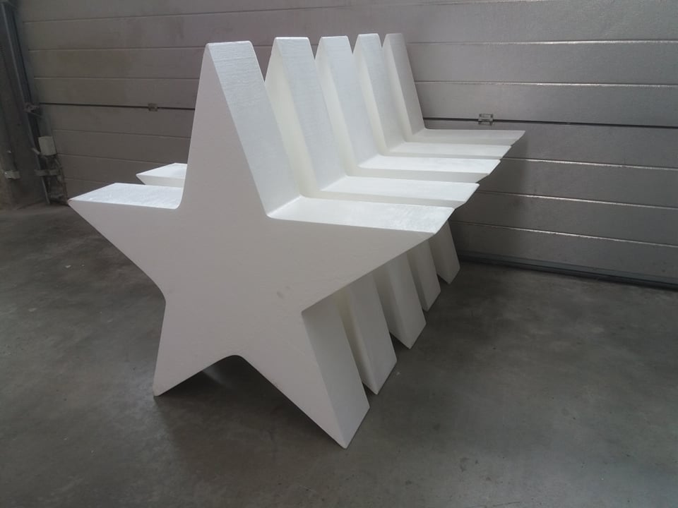 image of star in styrofoam, star, stars, Christmas star, Christmas stars, large Christmas star, XL Christmas star, XXL star, 5 stars, 3 stars, 4 stars, star in polystyrene, star in polystyrene, star in polystyrene, star in EPS, star in tempex, styrofoam cutting, styrofoam shapes, styrofoam object, contour cutting, styrofoam sculpting ,, setprop, filmprop, film attribute, prop, prop in styrofoam, stage prop, television prop, television plug, blowup, styrofoam blow up, blow up in decoration, styrofoam decoration, eyecacther, stage props, props, set construction, decoration, blow up for photo shoot